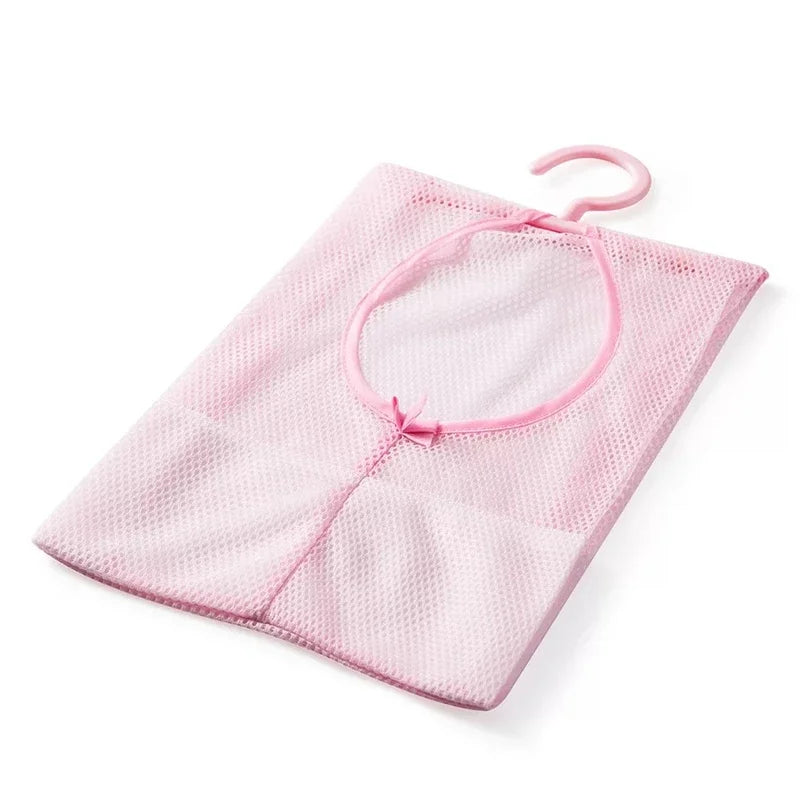 Bathroom Kids Toys Storage Bag Multifunctional Mesh Net Bag Makeup Organizer Drying Rack Balcony Socks Clothes Storage Basket - Problems Solved