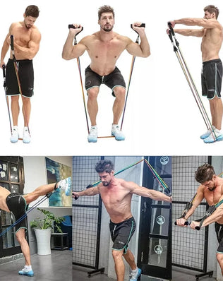 11pcs Fitness Resistance Bands Set Workout Exercise Tube Bands with Door Anchor Ankle Straps Cushioned Handles Carry Bags - Problems Solved