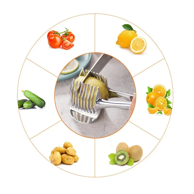 Kitchen Gadgets Handy Stainless Steel Onion Holder Potato Tomato - Problems Solved