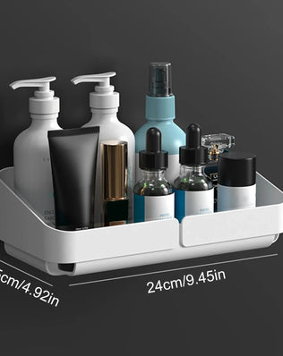 Bathroom  Kitchen Convenience Rack Shelf Makeup Storage Organizer Cosmetics Shampoo Rack Shower Shelf Wall Spice No Drilling - Problems Solved