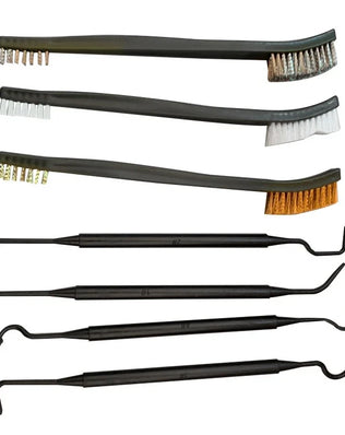 Cleaning Tool Double-end Mini Wire Brush Set Stainless Steel Brass Nylon Cleaning Polishing Detail Metal Rust Brush - Problems Solved