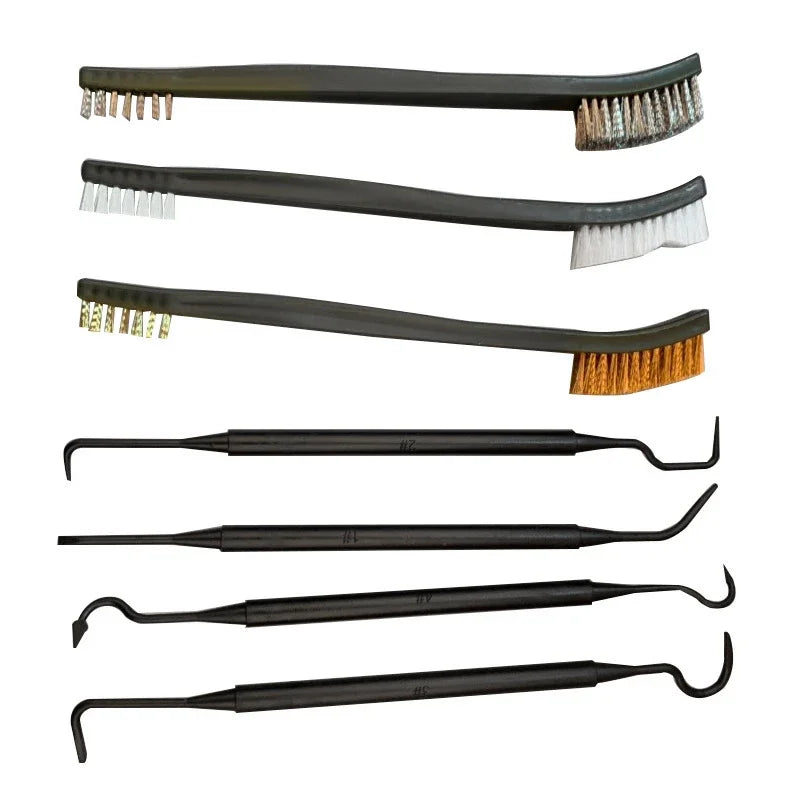 Cleaning Tool Double-end Mini Wire Brush Set Stainless Steel Brass Nylon Cleaning Polishing Detail Metal Rust Brush - Problems Solved