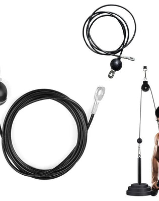 Heavy Duty Fitness Cable PU Coated Pulley Rope Adjustable Home Gym Equipment Accessories Arm Triceps Training Cable Fly System - Problems Solved