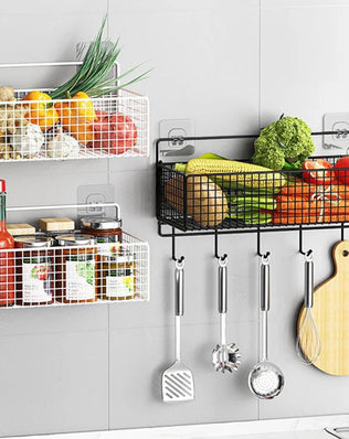 Wall-Mounted Multifunctional Storage Rack Bathroom Organizer No-Punch Toiletries Shelf Space Saving for Kitchens And Bathrooms - Problems Solved