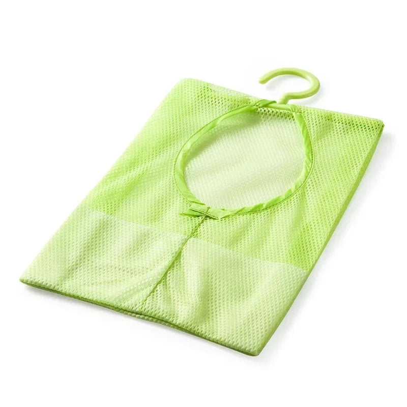 Bathroom Kids Toys Storage Bag Multifunctional Mesh Net Bag Makeup Organizer Drying Rack Balcony Socks Clothes Storage Basket - Problems Solved