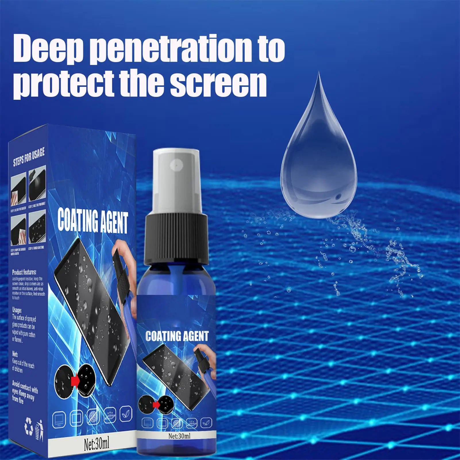 Screen Cleaner Spray Electronic Cleaning Kit Monitor Cleaner For Smart TVs Monitors & Cars Laptop Cleaner 30ml + Cleaning Cloth - Problems Solved