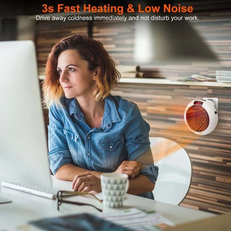 Air Heater Silent Remote Fast Heat Thermostat Electric Portable Heater Mini Wall Mount Home Office Desktop Warm Air Heater - Problems Solved