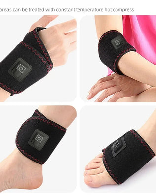 Electric Heating Wrist Pad Three Gear Hot Compress Brace Adjustable USB Hand Massager Wrist Protector for Fitness Weightlifting - Problems Solved