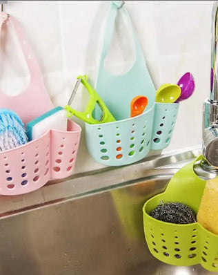 Home Storage Drain Basket Kitchen Sink Holder Adjustable Soap Sponge Shlf Drainer Organizer Gadget Bathroom Accessories - Problems Solved