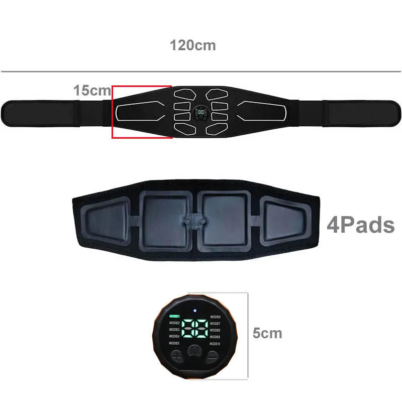 120cm Abdominal Massager Waist Belt Fitness Equipment Muscle - Problems Solved