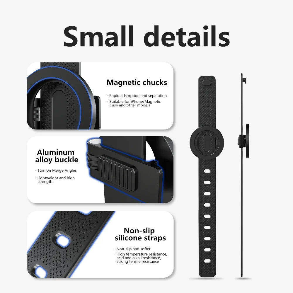 Magnetic Hand Strap MagSafe Phone Mount for Fitness Equipment, Strong Magnet Fit iPhone 16/15/14 & Android, Hands-Free Holder - Problems Solved