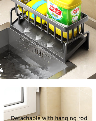 Kitchen Sponge Rack Drain Water Place Dish Soap Organize Rags - Problems Solved