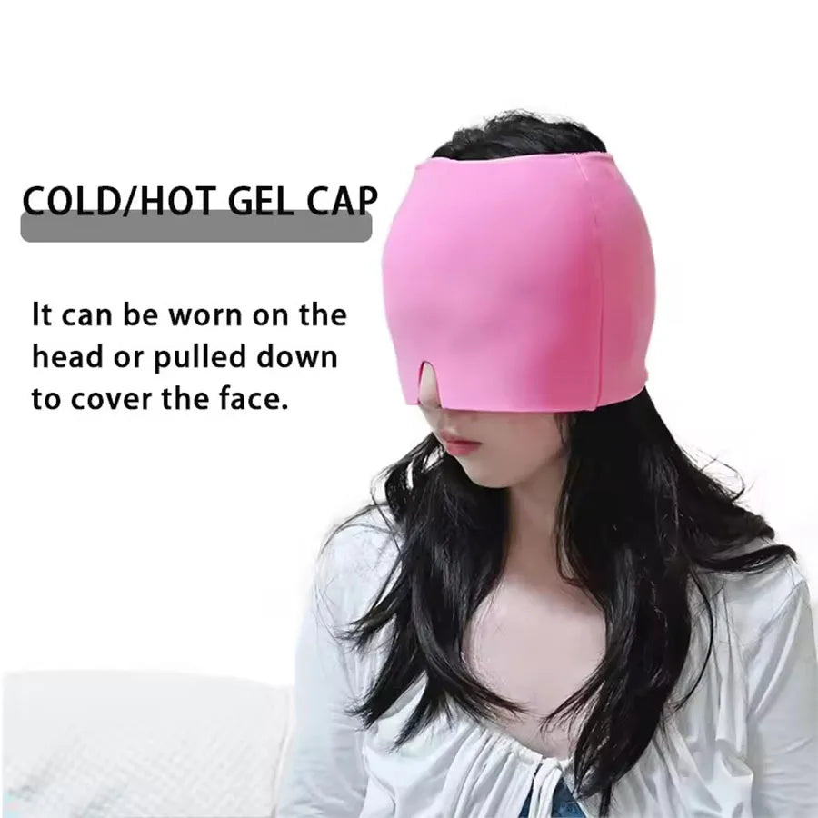 Migraine Relief Hat headache hat Gel Hot Cold Therapy Ice Cap For Relieve Pain Ice Hat Eye Mask Stress Pressure Pain Relief - Problems Solved
