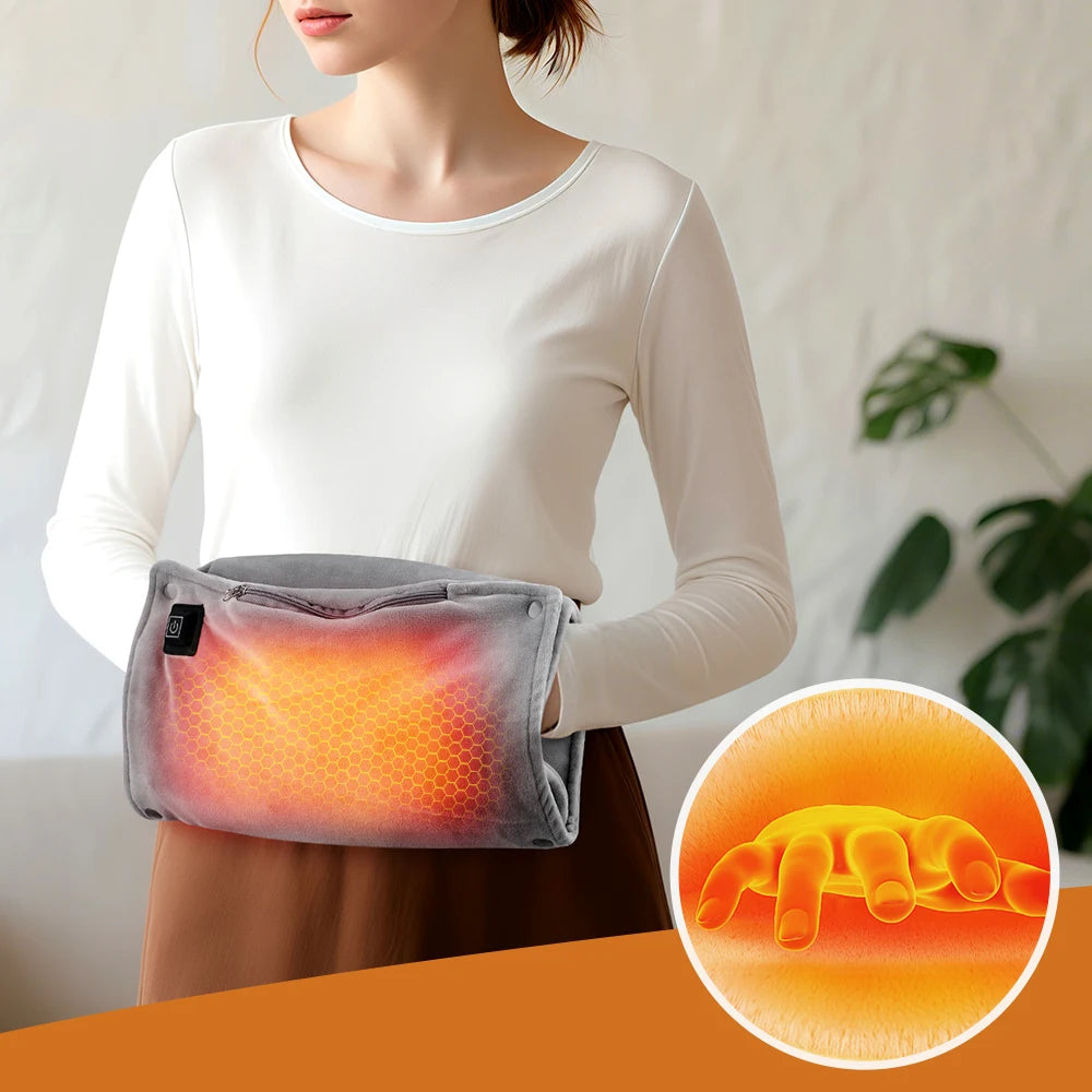 USB Charging Electric Heater Soft Crystal Hand Warmer Hot Water Bottle Heater Bag Hand Muffs for Women Men, Relief Winter Cold - Problems Solved