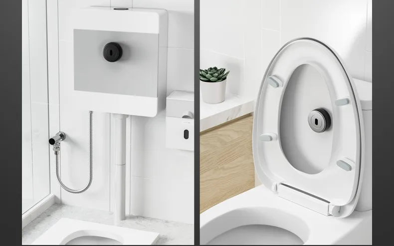 Bathroom Accessories Toilet Seat Cover Wireless Smart Lavatory Push Button Automatic Flush Sensor Bidet Home Appliances - Problems Solved