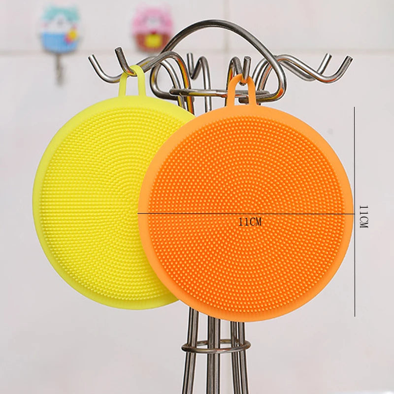 10PCS Kitchen Gadgets Round Silicone Magic Cleaning Brushes - Problems Solved