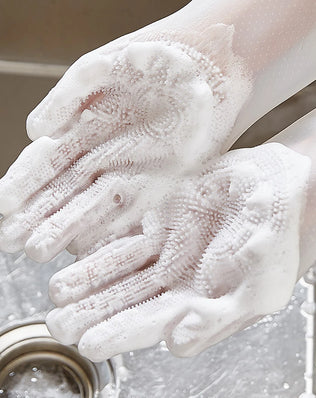 Pet Grooming Cleaning Gloves Dog Cat Bathing Shampoo Glove Scrubber Magic Dishwashing Cleanner Sponge Silicon Hair Removal Glove - Problems Solved