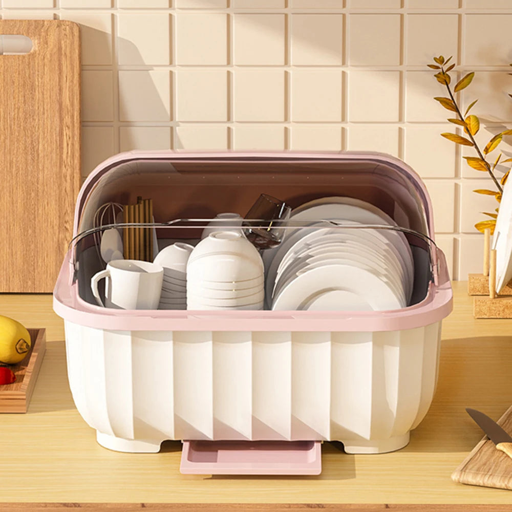 Kitchen Drain Cabinet With Lid, Bowl Box For Storing Dishes - Problems Solved