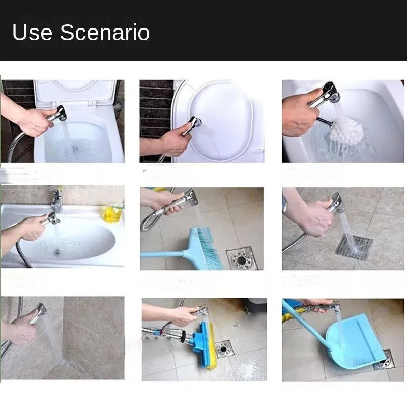 Handheld Water Toilet Bidet Sprayer Flexible Spring Shower head Hose tube Telephone Line soft Hoses bathroom Accessories - Problems Solved