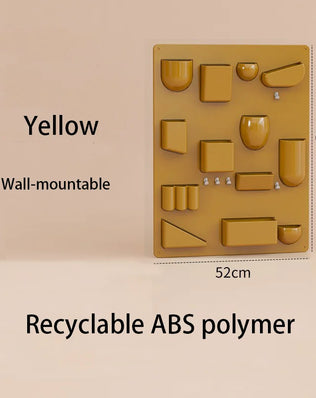 Problems Solved wall organizer shelf for offices, kitchens, workshops, bathrooms, and children's rooms, ideal for desktop storage.