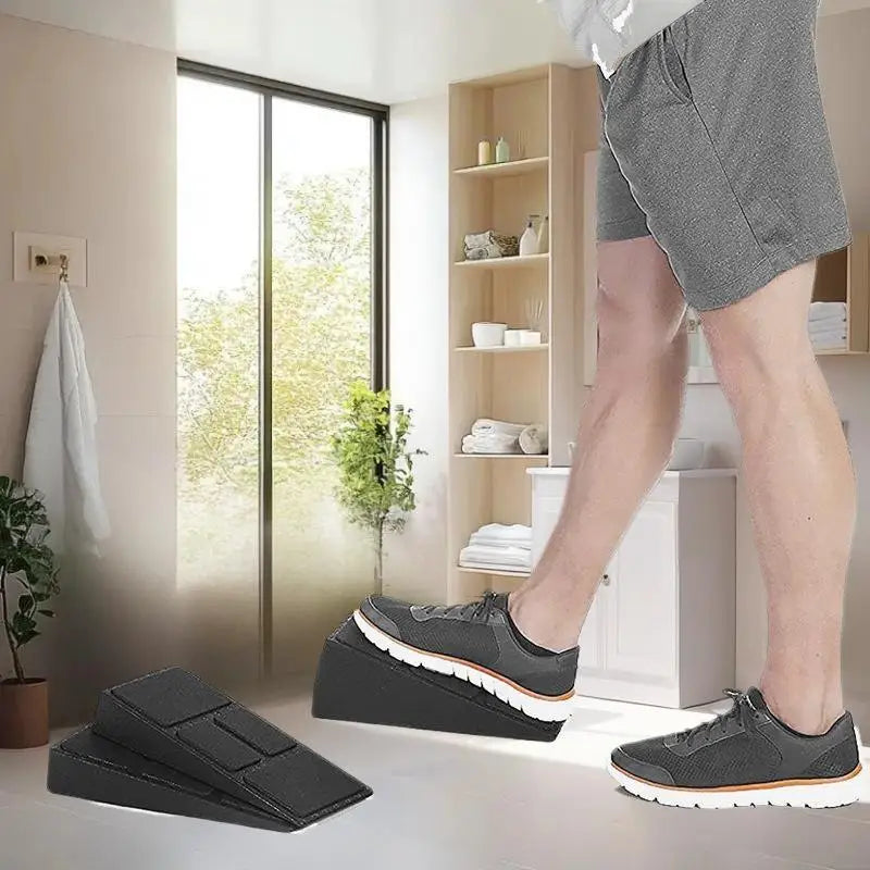 Durable 3-In-One Fitness Gear - Leg Stretcher, Squat Foam Wedge, Calf Raise Slant Board, Easy to Install Yoga Wedge Accessory - Problems Solved