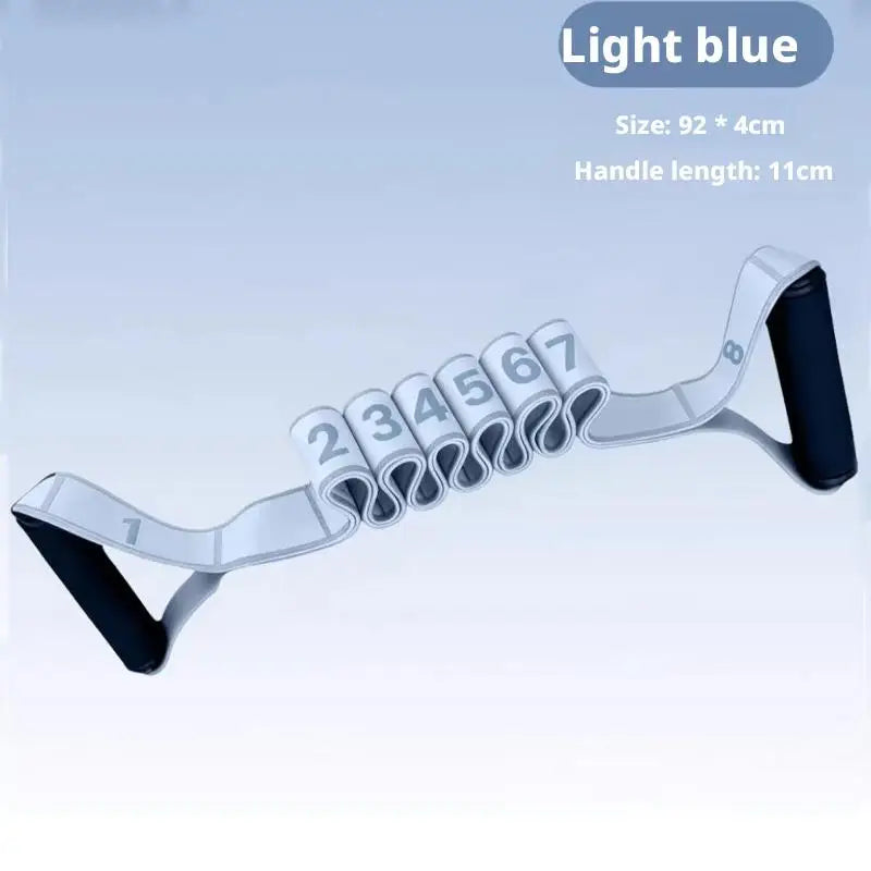 Fitness Resistance Band For Yoga Pilates Stretching Fitness Training 8 Adjustable Resistance Level Digital Marking Fitness Suppl - Problems Solved
