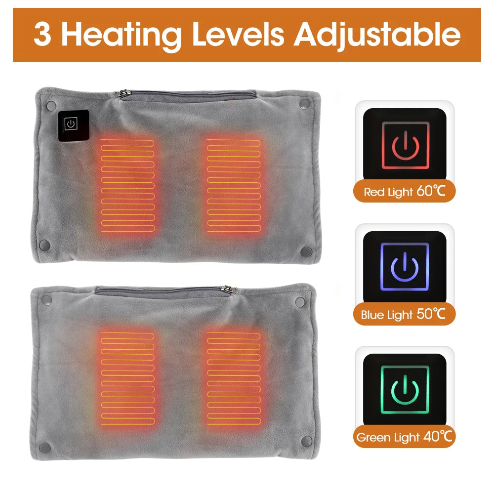 USB Charging Electric Heater Soft Crystal Hand Warmer Hot Water Bottle Heater Bag Hand Muffs for Women Men, Relief Winter Cold - Problems Solved