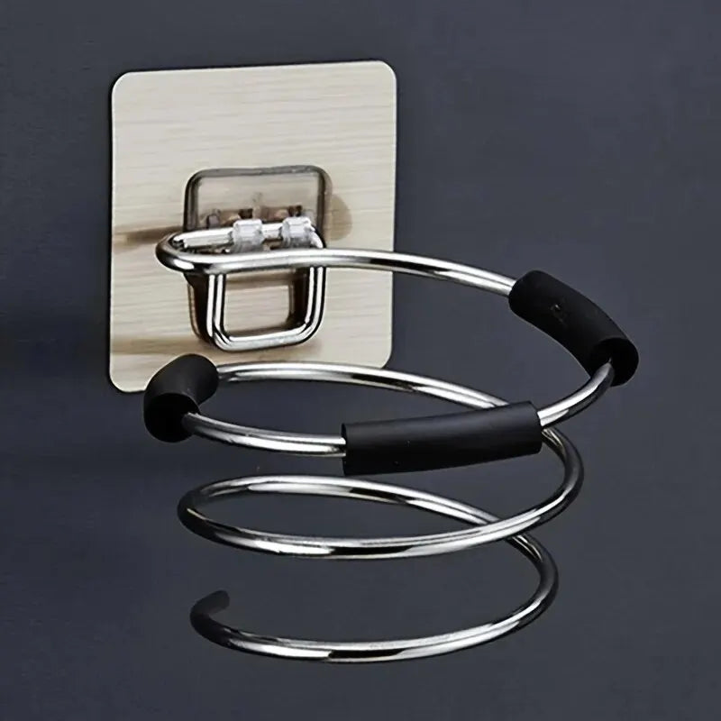 Bathroom Hair Dryer Holder Free Punching Hair Care Tools Holder Adhesive Wall Mount Barber Salon Tools - Problems Solved