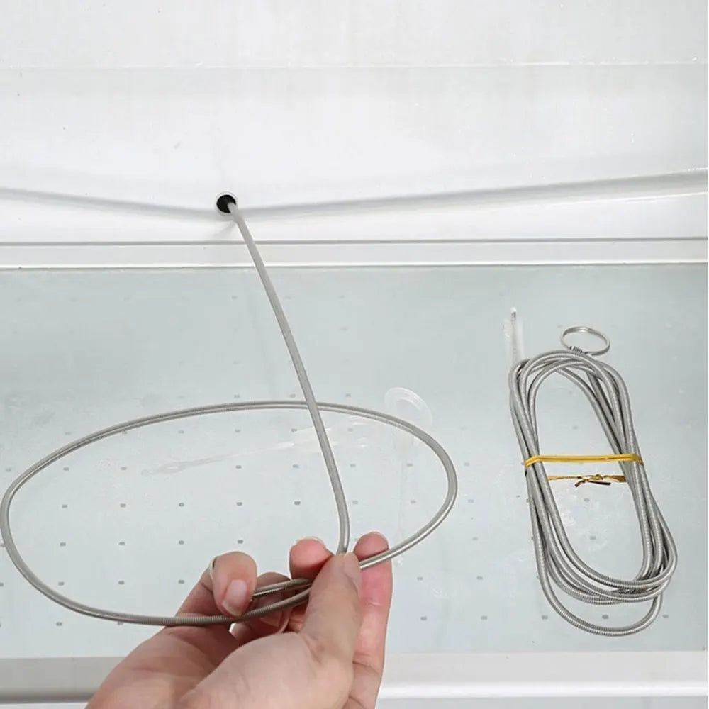 Refrigerator Drain Dredge Cleaning Set Long Flexible Refrigerator Scrub Brush Water Dredging Water Tube Cleaning Tool Coil Brush - Problems Solved