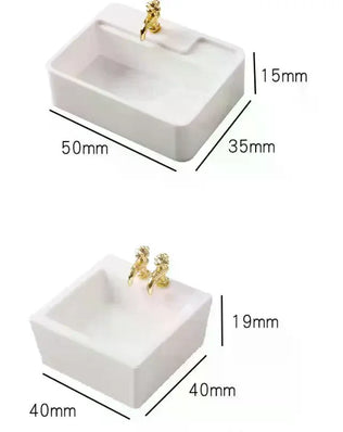 1/12 Dollhouse Bathroom Wash Basins Sinks Model Dollhouse Bathroom Furniture Decoration Dolls House Home Accessories - Problems Solved