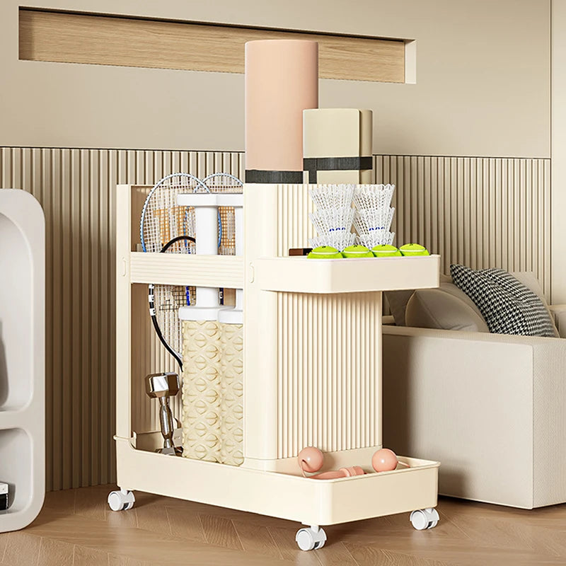 Gym Equipment Holder With Wheels Sports Equipment Storage Rack Yoga Mat Storage Basket Fitness Equipment Sports Tools Organizer - Problems Solved