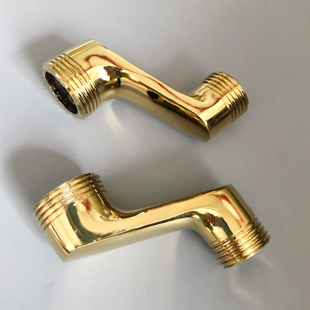Bathroom Accessory Golden Brass Claw Foot Wall Mounted Bath Tub Rain Shower Faucet Adjustable Adapter Swing Arms zba179 - Problems Solved