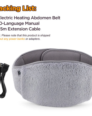 Electric Heating Abdomen Belt with Hand Warmer 3 Temp Levels Waist Warming Pad for Menstrual Relief Winter Health Care for Women - Problems Solved
