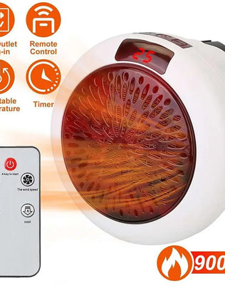 Air Heater Silent Remote Fast Heat Thermostat Electric Portable Heater Mini Wall Mount Home Office Desktop Warm Air Heater - Problems Solved