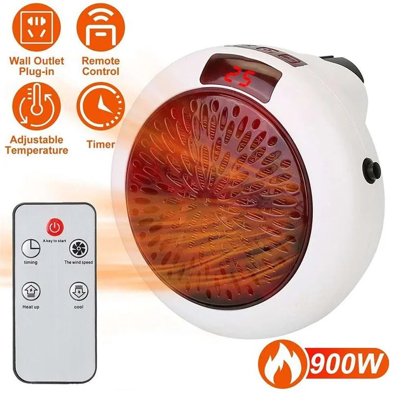 Air Heater Silent Remote Fast Heat Thermostat Electric Portable Heater Mini Wall Mount Home Office Desktop Warm Air Heater - Problems Solved