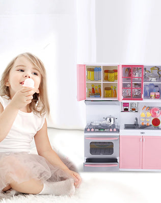 Kitchen Play Toys Children  Mini Kitchen Pretend Role Play  Set Funny Kitchenware Playing House Gifts for children Girls - Problems Solved