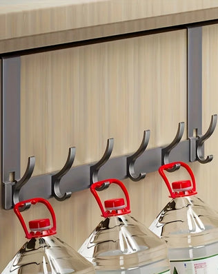 Bathroom shower storage rack by Problems Solved with space-saving aluminum design and easy installation for towels.