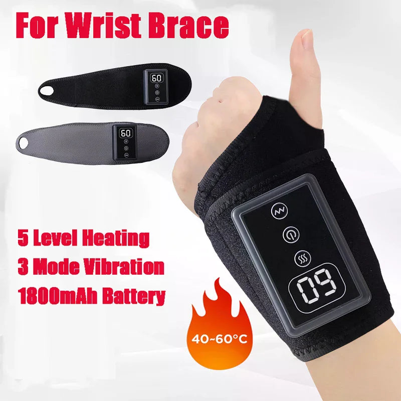 Cordless Wrist Hand Heating Pad Massage For Pain Relief, Rechargeable Heated Wrist Brace For Carpal Tunnel - Problems Solved