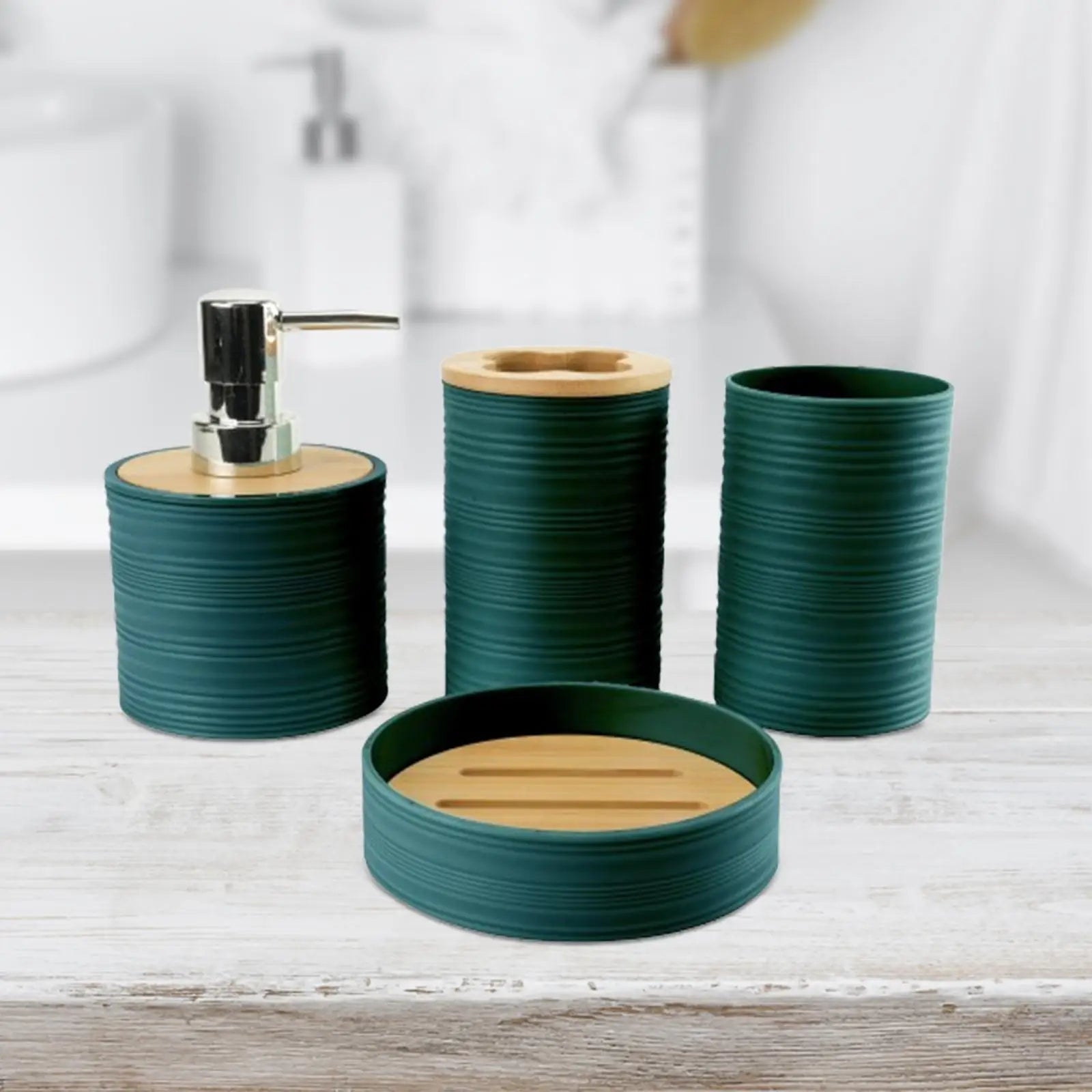 4 Pieces Bathroom Accessories Set ,Bath Accessory Complete Set, Bathroom Decor - Problems Solved