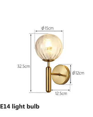 Nordic bathroom mirror front light simple glass wall lamp E14 living room bedroom modern background stair hotel aisle light - Problems Solved