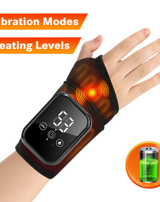 Cordless Wrist Hand Heating Pad Massage For Pain Relief, Rechargeable Heated Wrist Brace For Carpal Tunnel - Problems Solved