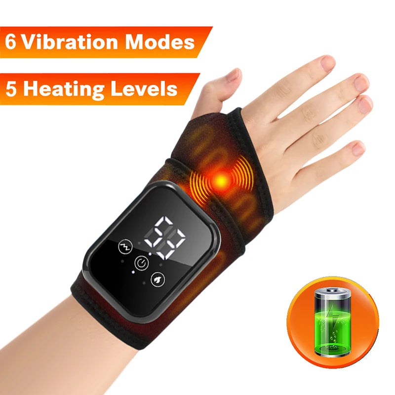 Cordless Wrist Hand Heating Pad Massage For Pain Relief, Rechargeable Heated Wrist Brace For Carpal Tunnel - Problems Solved
