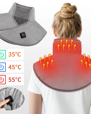 Electric Heating Shoulder Neck Pad USB Heated Back Wrap 3 Heat Level Soft Hot Compress Back Shawl Neck Shoulder Fast Heated Pad - Problems Solved