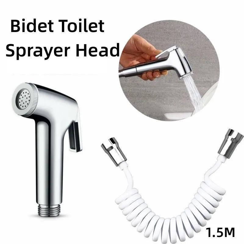 Handheld Water Toilet Bidet Sprayer Flexible Spring Shower head Hose tube Telephone Line soft Hoses bathroom Accessories - Problems Solved