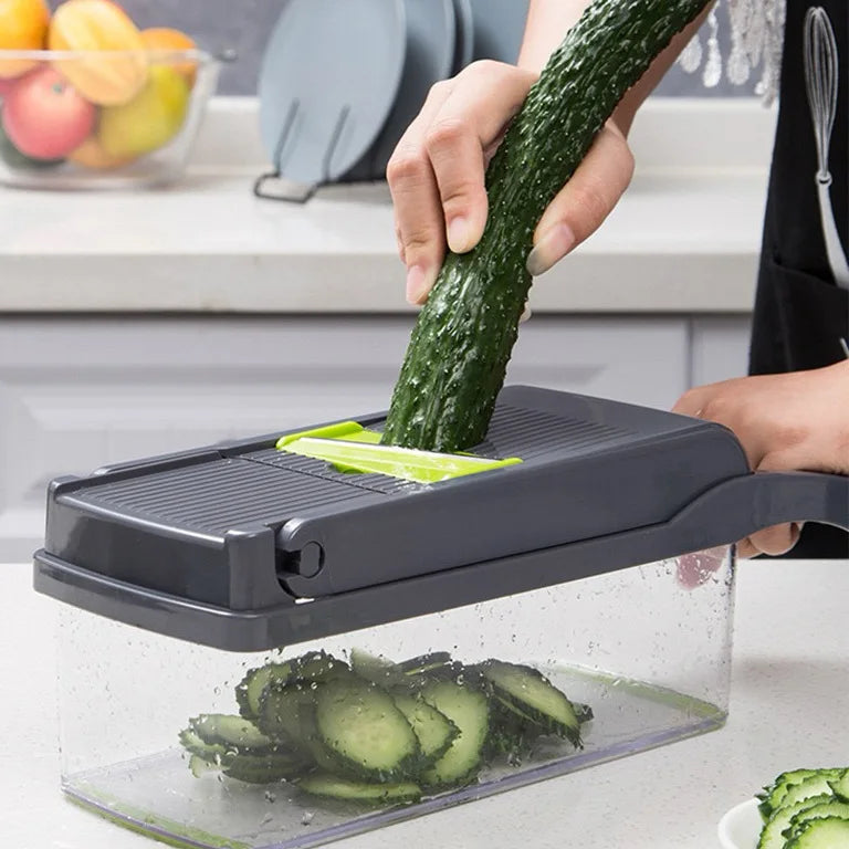 Kitchen artifact, vegetable cutting artifact, multifunctional slicer, slicer, slicer, kitchen utensil - Problems Solved