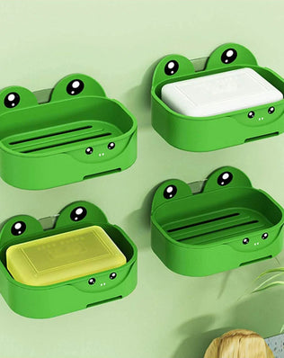 Creative and Adorable Double-Layer Frog-Shaped Bathroom Organizer with Waterproof Drainage - Home, Kids, and Student Essentials - Problems Solved