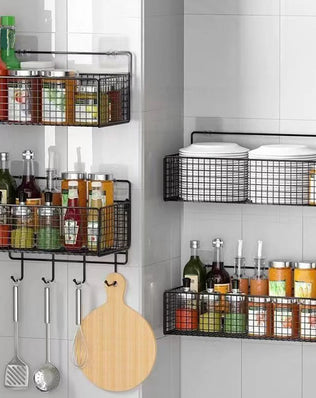 Wall-Mounted Multifunctional Storage Rack Bathroom Organizer No-Punch Toiletries Shelf Space Saving for Kitchens And Bathrooms - Problems Solved