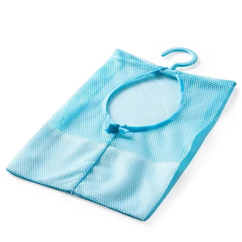 Bathroom Kids Toys Storage Bag Multifunctional Mesh Net Bag Makeup Organizer Drying Rack Balcony Socks Clothes Storage Basket - Problems Solved
