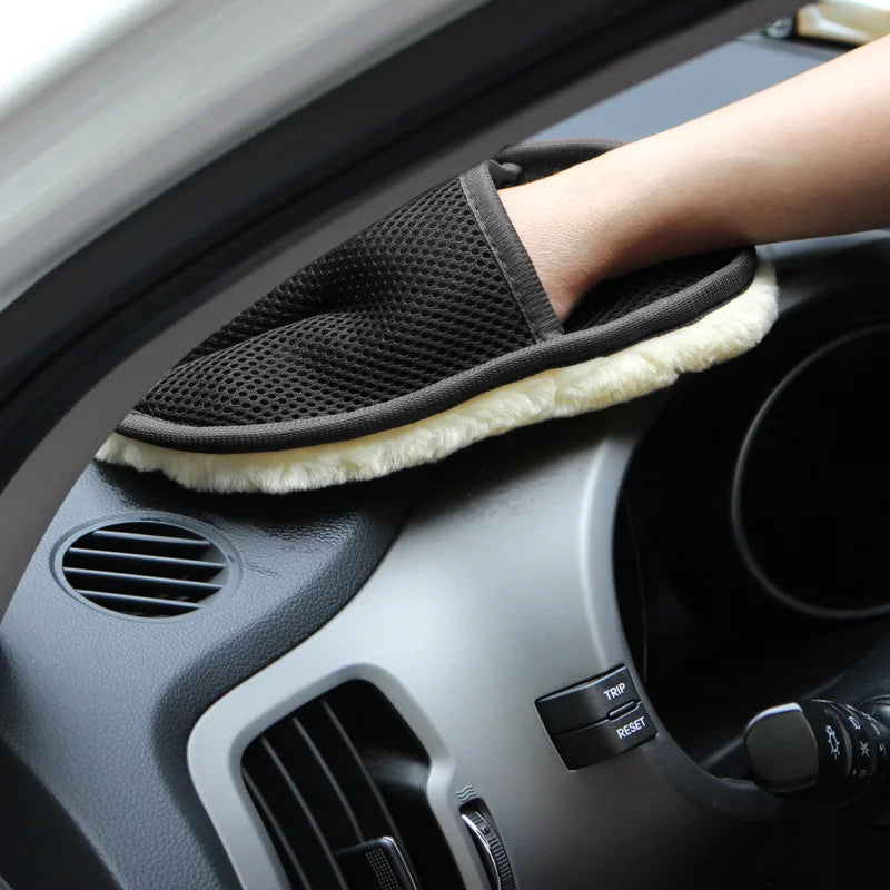 Car Styling Wool Soft Car Washing Gloves Cleaning Brush Motorcycle - Problems Solved