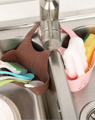 Home Storage Drain Basket Kitchen Sink Holder Adjustable Soap Sponge Shlf Drainer Organizer Gadget Bathroom Accessories - Problems Solved